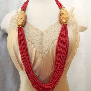 Statement Necklace - Chico's Multi Strand Seed Beaded Necklace